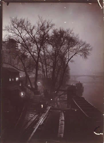 Gabriel Loppé - Paris : Quai de la Seine, "Les Bains"