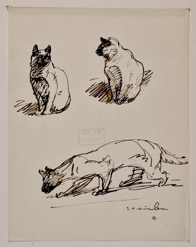 Théophile Alexandre Steinlen - Trois chats