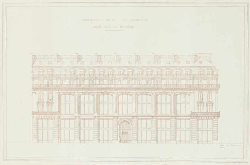 Henri Blondel - Maison de la Belle Jardinière, nouveau magasin, élévation de la ...