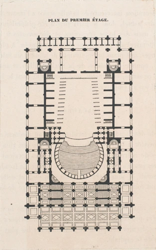 Edouard Villain - Plan du premier étage d’un théâtre ou d’un opéra