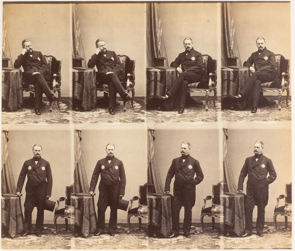 André Adolphe Eugène Disdéri - Général Boutourline II en huit poses, quatre assi...