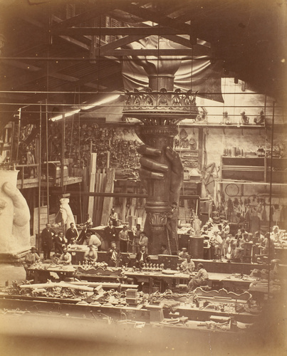 E. Flamant - Vue intérieure des ateliers Monduit lors de la réalisation de "La L...