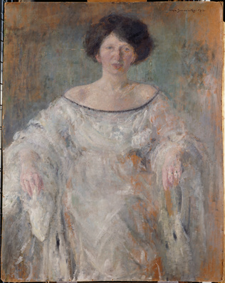 Olga Boznanska - Jeune femme en blanc