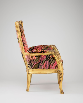 Louis Majorelle - Fauteuil en bergère, décor de fougères