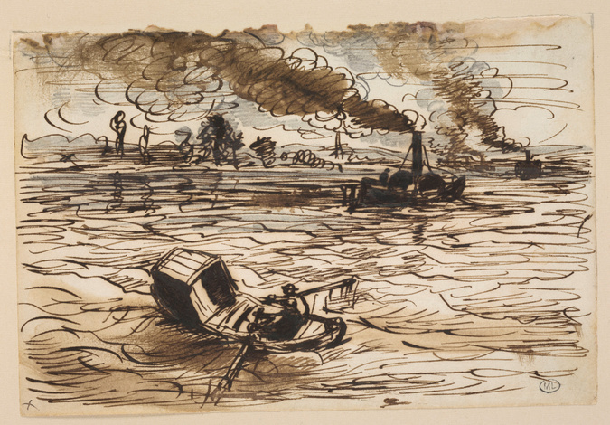 Charles-François Daubigny - Passage des bateaux à vapeur