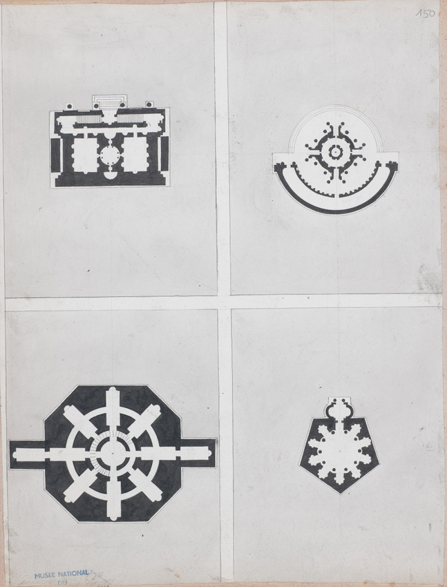 Louis Boitte - Quatre plans de bâtiments