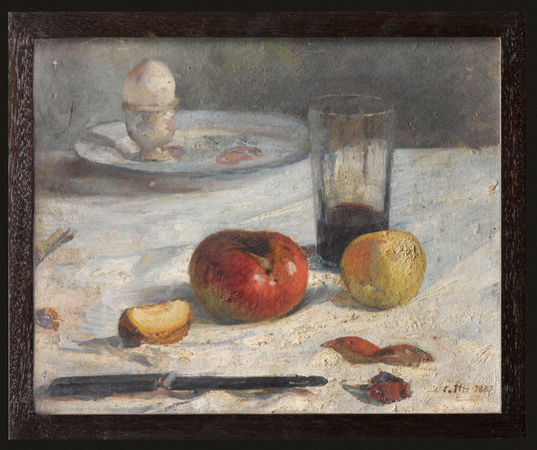 Charles Cottet - Verre et fruits