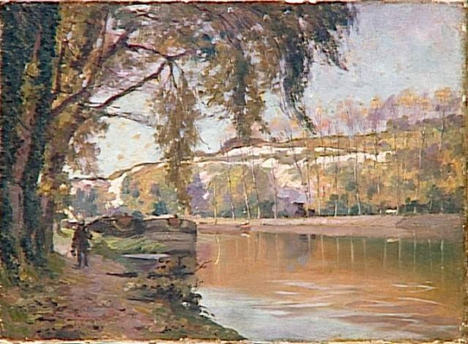 F. Villet - Paysage de rivière