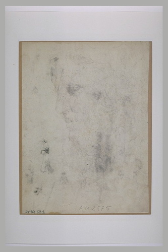 James Ensor - Tête d'homme de profil, et étude de silhouette