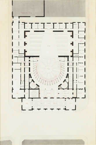 Théâtre de Reims, plan du premier étage - Alphonse Gosset