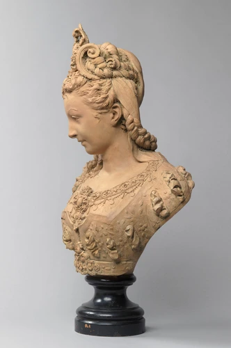 Albert-Ernest Carrier-Belleuse - Buste de femme portant un diadème