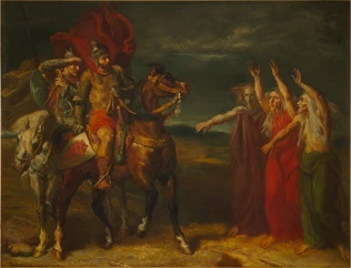 Théodore Chassériau - Macbeth et les trois sorcières
