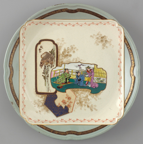 Manufacture de Creil et Montereau - Assiette à dessert, service "Kioto"