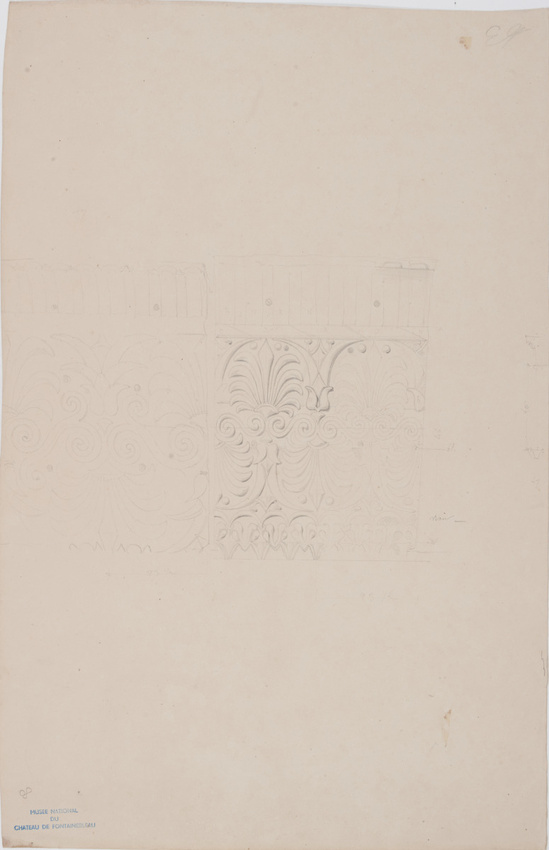 Louis Boitte - Etude de moulure (recto) ; Scène à l'antique (verso)