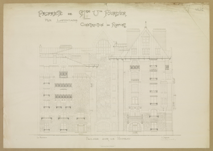 Hector Guimard - Paris 16e, 16, rue La Fontaine, Castel Béranger, propriété de M...