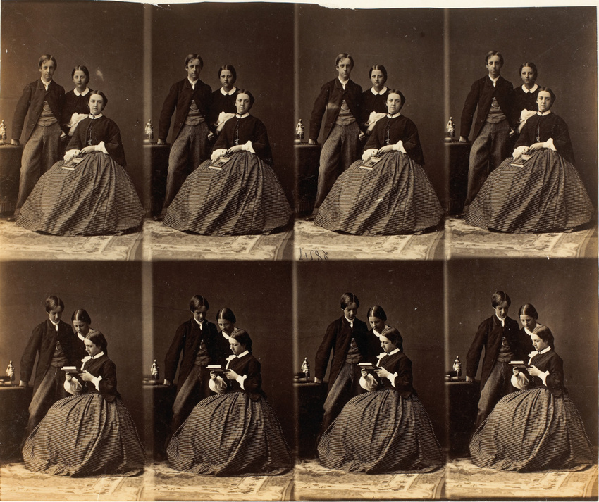 André Adolphe Eugène Disdéri - Les Enfants Fitz-William en huit poses de groupe ...