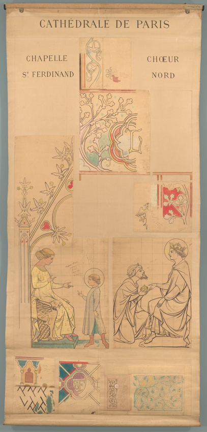 Eugène Viollet-le-Duc - Projet de peinture murale pour la chapelle Saint-Ferdina...