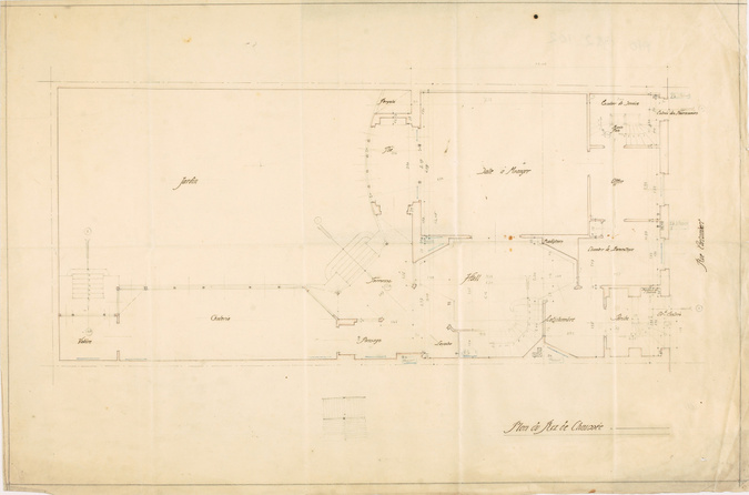 Henry Van de Velde - Hôtel particulier de Victor Goloubew, plan du rez-de-chauss...