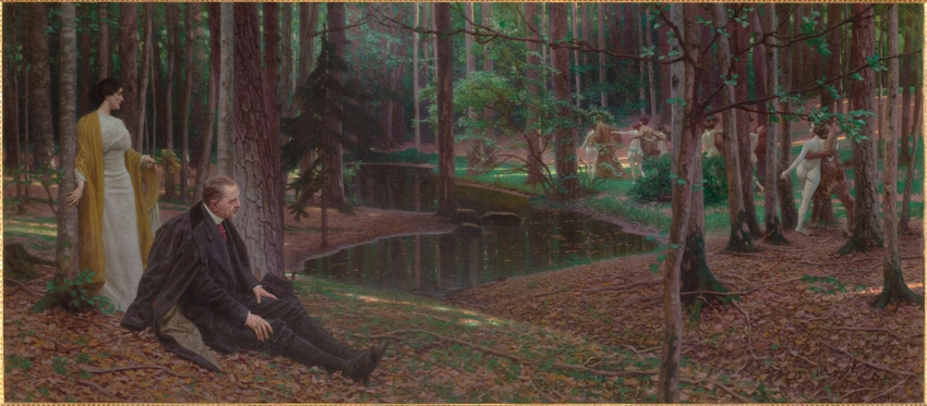 Maximilian Lenz - Le Peintre Friedrich König et Ida Kupelwieser dans une forêt