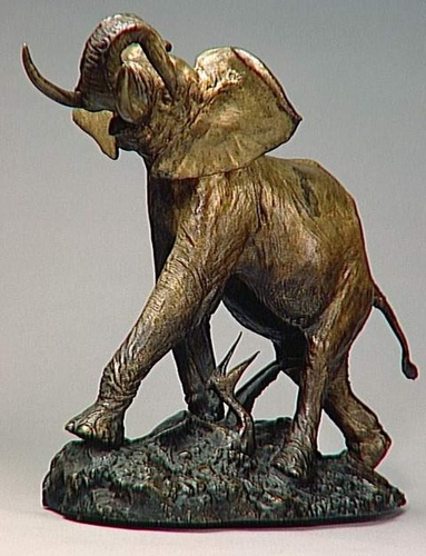 Il passe (éléphant et pélicans)