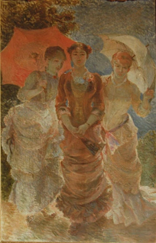 Marie Bracquemond - Trois femmes aux ombrelles