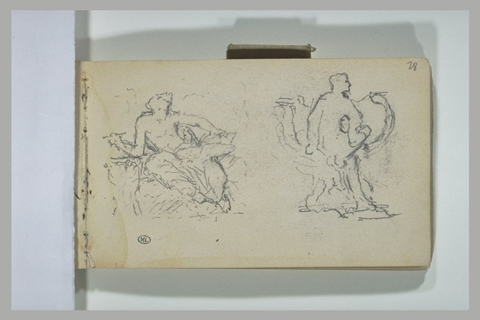 Deux études de statues - Henri Chapu | Musée d'Orsay