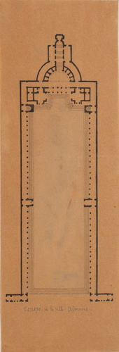 Edouard Villain - Plan du Canope de la Villa Adrianna