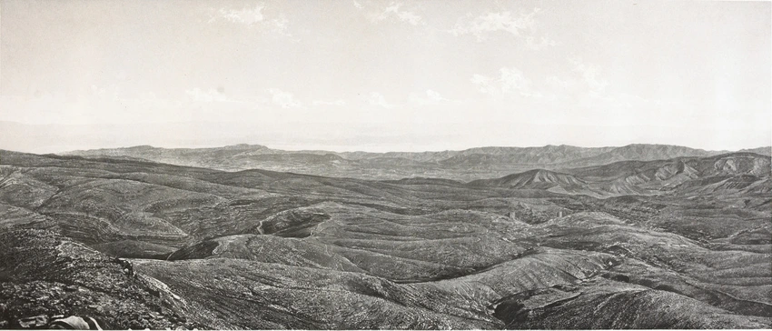 Charles Nègre - Vue panoramique sur un désert montagneux d'Orient