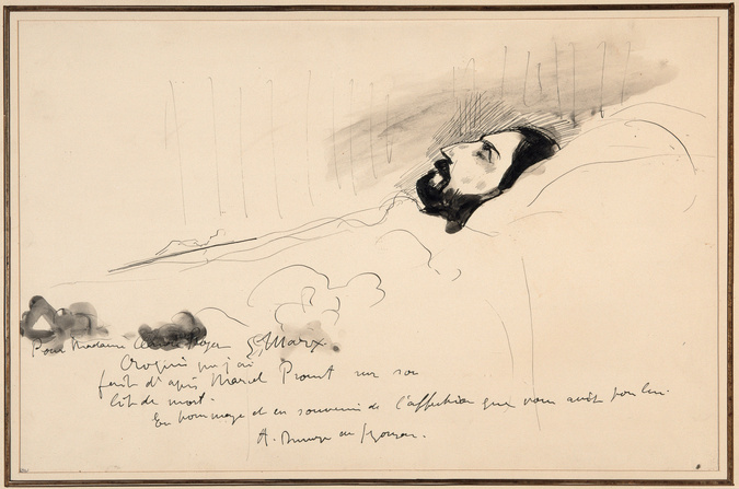 André Dunoyer de Segonzac - Marcel Proust sur son lit de mort