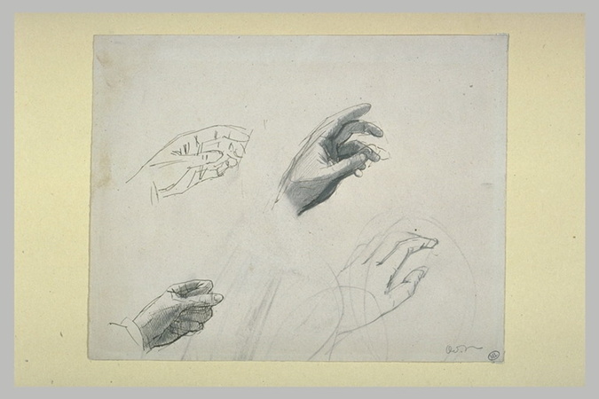 Odilon Redon - Quatre études de main gauche