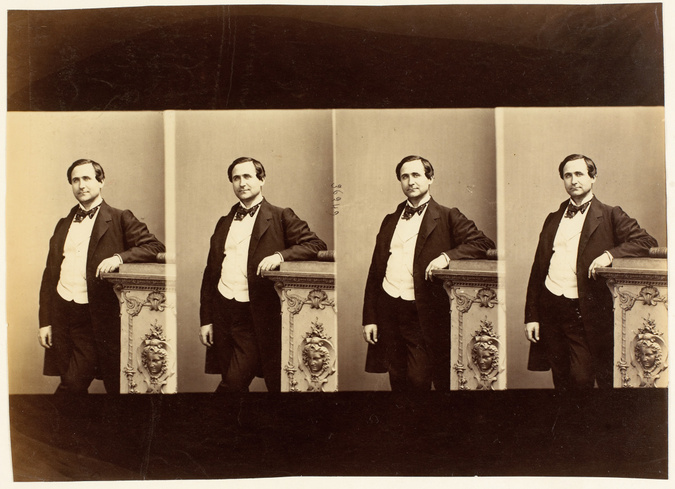 André Adolphe Eugène Disdéri - M. Lafontaine en pied, en quatre poses