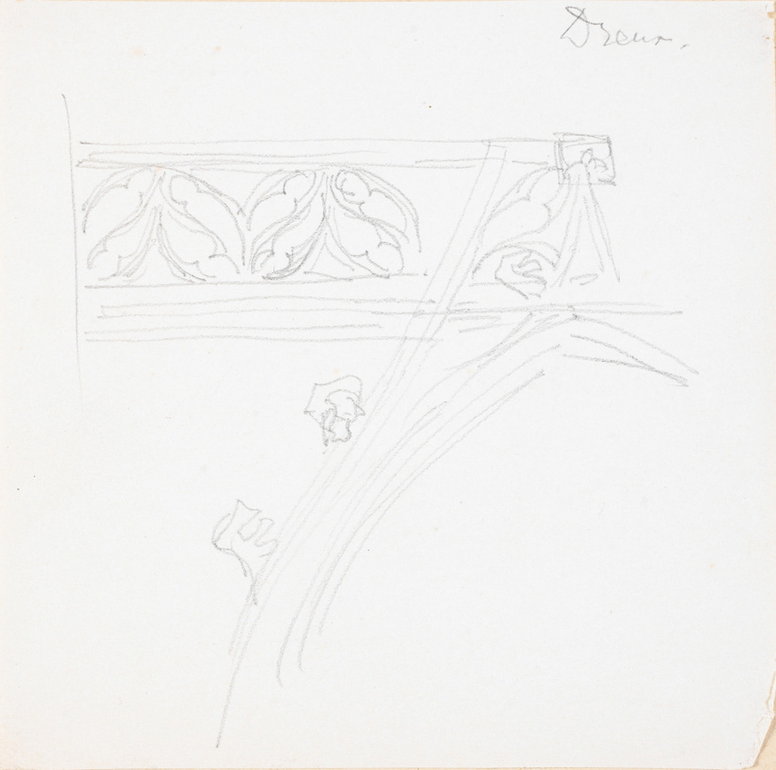 Victor Ruprich-Robert - Croquis représentant un détail du décor de Dreux