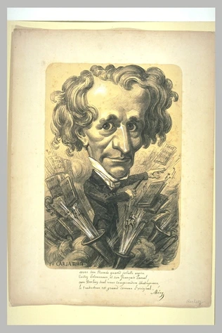Portrait-charge de Berlioz - Etienne Carjat