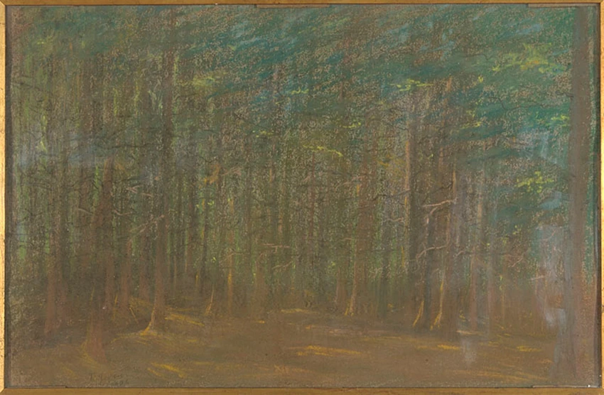 Sous bois dans une forêt - François Jean Marie Garat