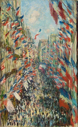 La Rue Montorgueil, à Paris. Fête du 30 juin 1878 - Claude Monet