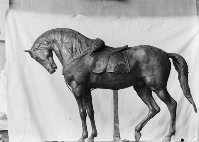 Maquette pour le groupe "deux amis, Arabe et son cheval", Victor Peter - Alexis André