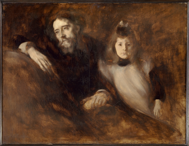 Alphonse Daudet et sa fille - Eugène Carrière