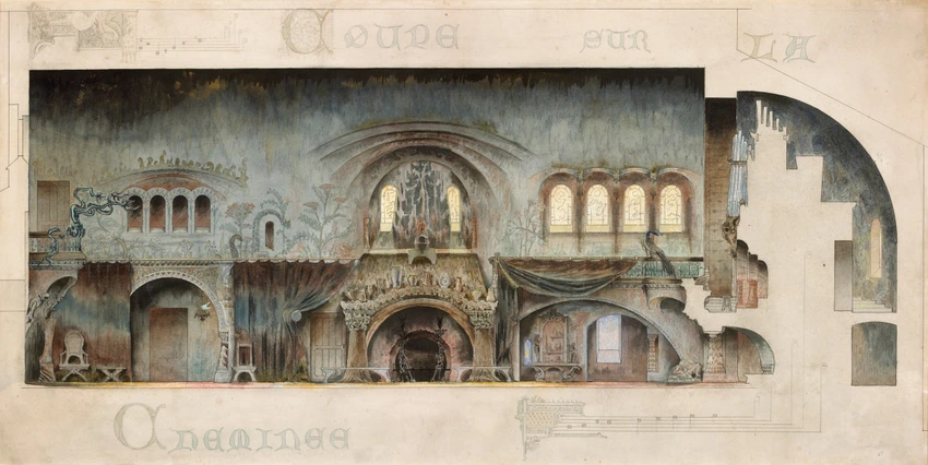 Intérieur d'artiste, coupe sur la cheminée - François Jean Marie Garat