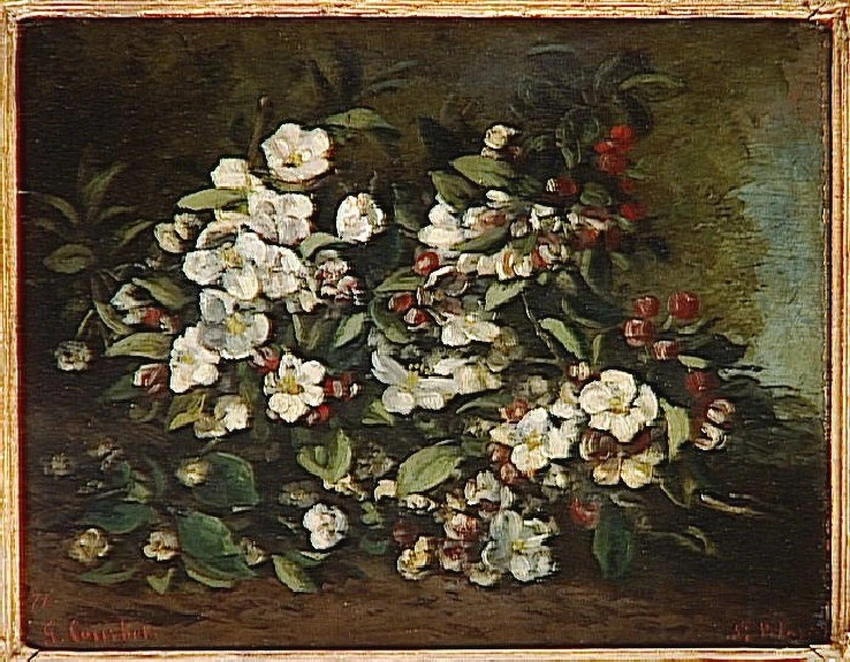 Branche de pommier en fleurs - Gustave Courbet