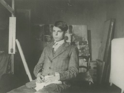 Anonyme-Jean Renoir dans l?RTMatelier de son père aux Collettes, Cagnes