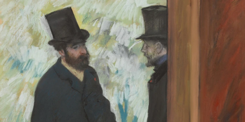 Ludovic Halevy et Albert Boulanger-Cavé dans les coulisses de l'Opéra - Edgar Degas