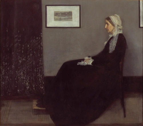 tableau, James Abbott McNeill Whistler, Arrangement en gris et noir n°1, dit aussi Portrait de la mère de l'artiste, en 1871