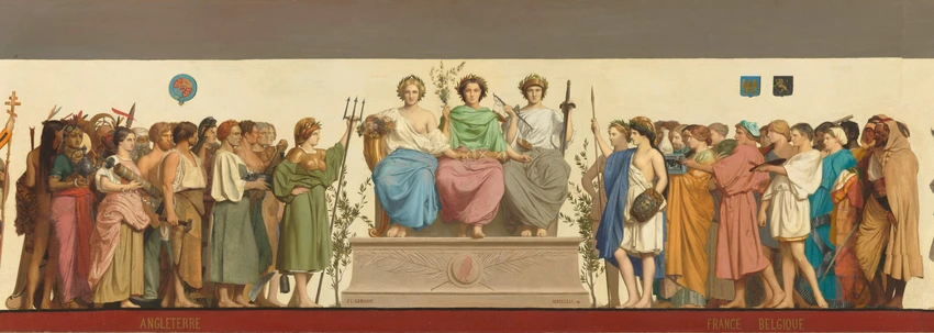 Frise destinée à être reproduite sur un vase commémmoratif de l'exposition de Londres - Jean-Léon Gérôme