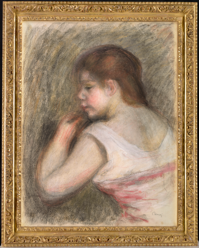 Jeune fille de profil à gauche - Auguste Renoir