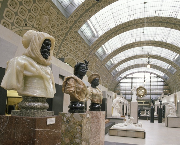 Charles Cordier-L'Arabe d'El Aghouat, la Capresse des colonies et le Nègre du Soudan dans la nef du musée d'Orsay