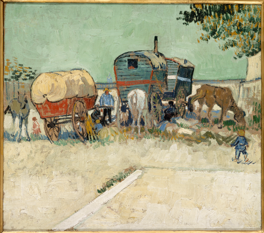 Les Roulottes, campement de bohémiens aux environs d'Arles - Vincent Van Gogh