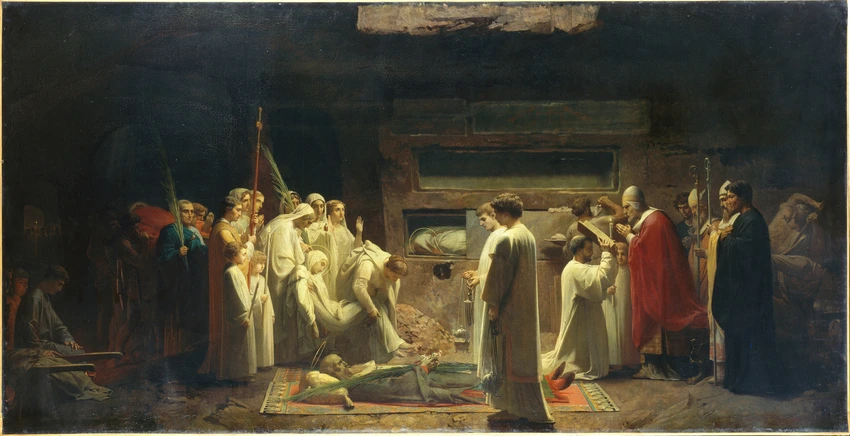 Les Martyrs aux catacombes - Jules-Eugène Lenepveu