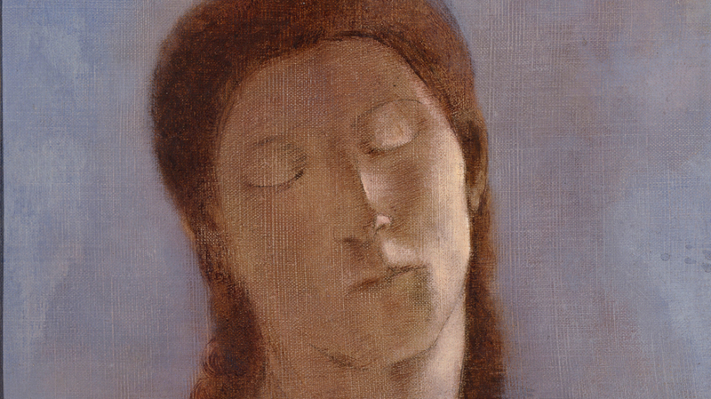 tableau, Odilon Redon, Les yeux clos, en 1890