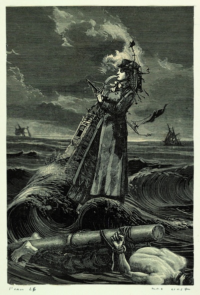Max Ernst-Collage tiré de Une semaine de bonté. L'eau 26