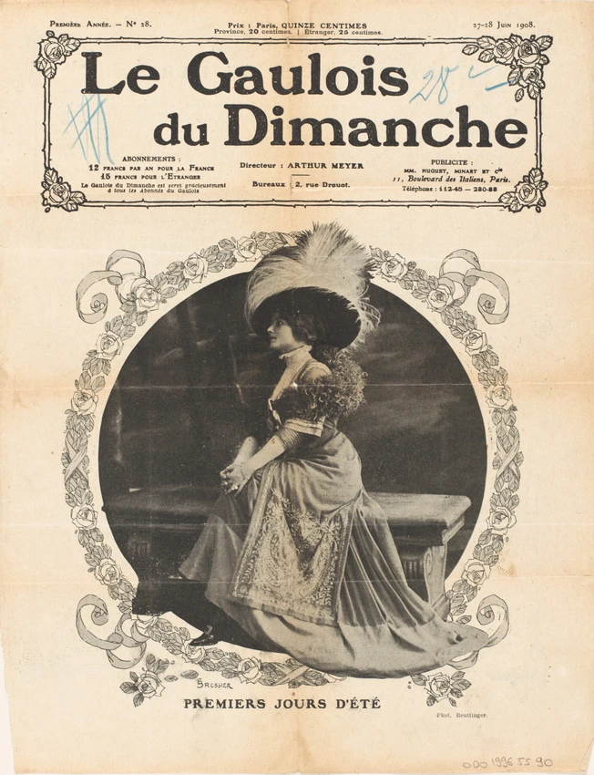 Deuxième de couverture du journal "Le Gaulois du Dimanche", rubrique "La Semaine de Paris" par Robert Mitchell - Anonyme